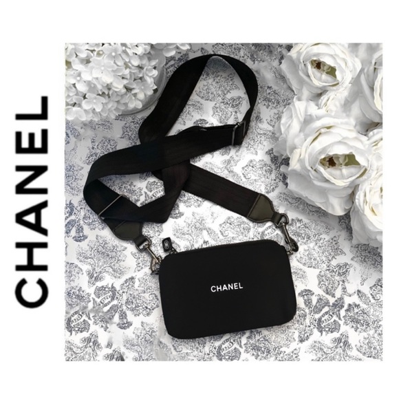 CHANEL Bags Chanel Black Cosmetic Bag Makeup Bag Crossbody Purse